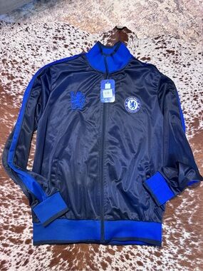 Men's Chelsea F.C. Navy & Royal Blue Track Jacket